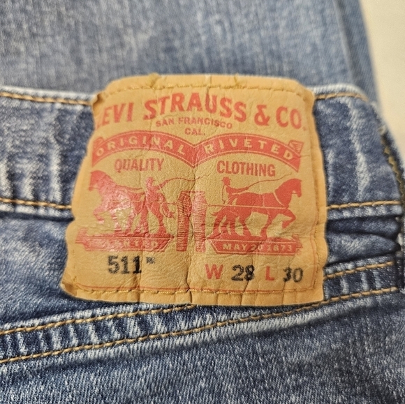 Levi's 511 Slim Fit Medium Wash Denim Jeans Size 28 X 30‎ Men's - Picture 8 of 14